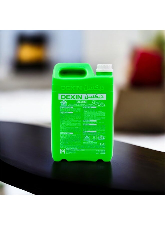 ديكسين Floor Cleaner, Highly Concentrated Tile & Surface Cleaner, Removes Tough Stains, Kills Germs, Long-Lasting Fresh Fragrance, 4 L - Image 1